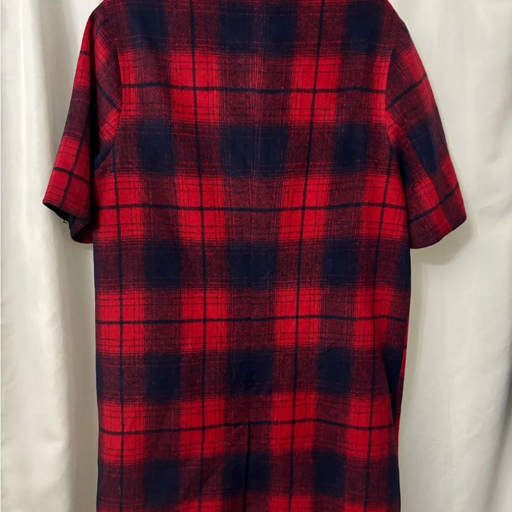 Red and Black Plaid Coat no size no label
